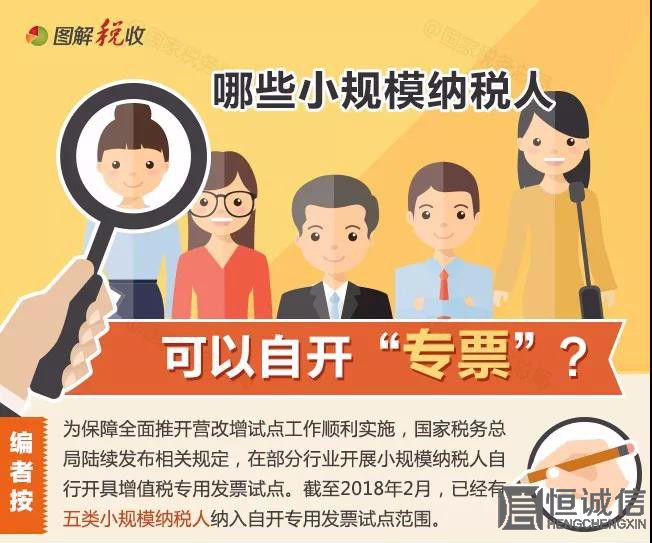 哪些小規(guī)模納稅人可以自己開“專票”？